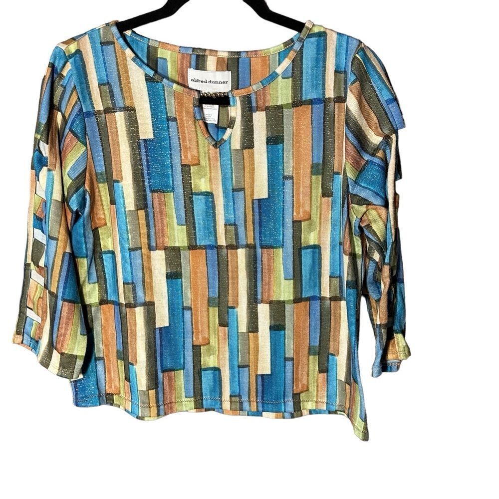 Alfred Dunner Asymmetrical Blouse Sz Small